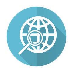 search blue flat icon