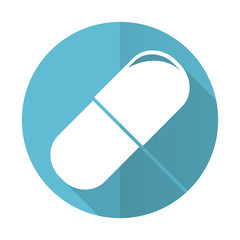 drugs blue flat icon medical sign