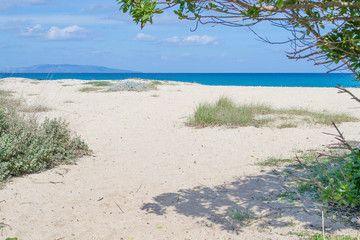 Fiume Santo beach on a clear spring day