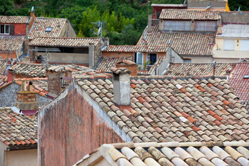 French small town roofs