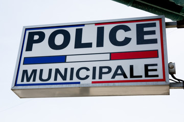 Sign of Municipal police