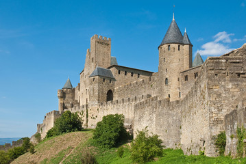 Fototapeta na wymiar The Castle of Carcassonne, France