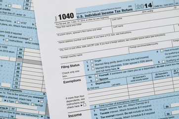 U.S. individual income tax return form 1040
