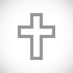 Protestant Cross black icon