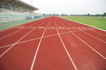 running track with number