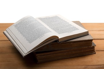 Obraz premium Book. Opened magic book with magic light