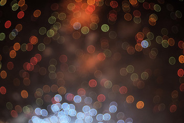 Defocused fireworks - Abstract background