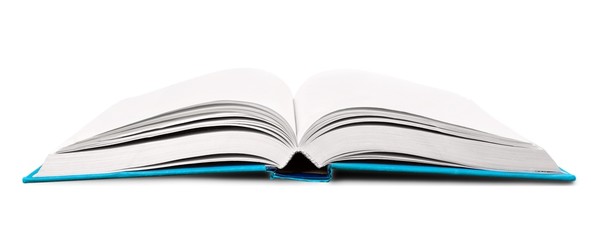 Teach. Open book with shining lamps