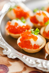 canape with caviar