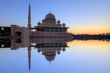 Putra Mosque Putrajaya, Malaysia on sunset moment. © Mohd Khairil