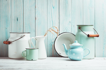 Enamelware still life