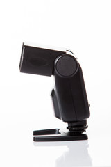 Photo camera flash isolated on white