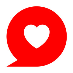 Icono simbolo corazon en comentario