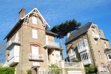 Houses in Dinard, Brittany, France