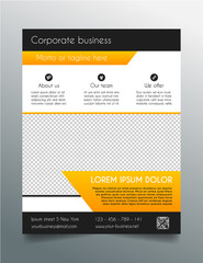 Business flyer template - fresh orange design