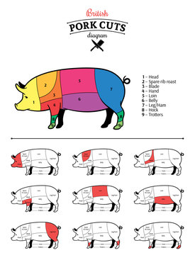 British Pork Cuts Diagram