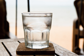 Glass of ice.