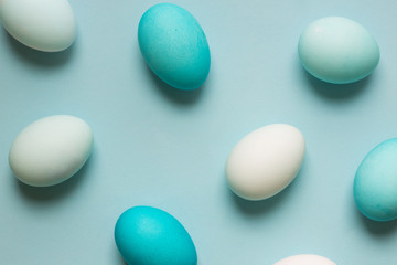 Dyed Easter eggs - obrazy, fototapety, plakaty