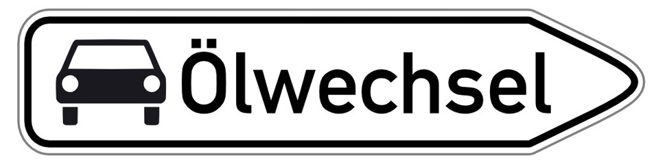 Ölwechsel Schild  #150323-12