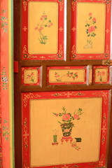 Door in Takten Mingyur Phodrang-palace. Norbulingka-Lhasa. 1264