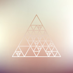 Hipster triangle linear background