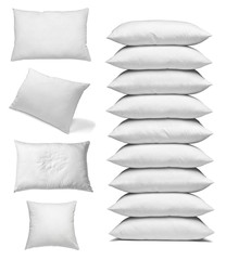 white pillow bedding sleep