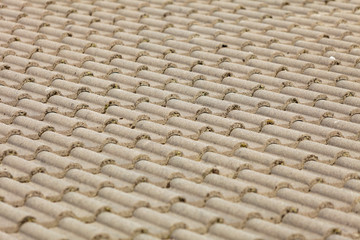 Brown tiles roof texture architecture background