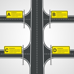 Abstract Road And Street Business Infographic Design Concept.