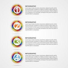 Creative education options infographics.