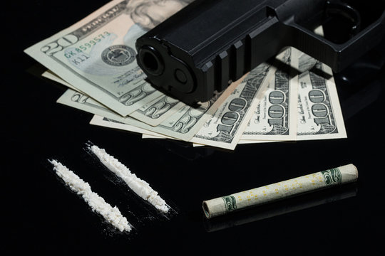 Illegal drugs , US dollars and guns