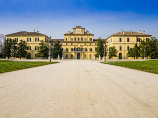 Perspective view of Ducal garden's palace, Parma, Italy