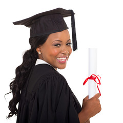 college graduate close up portrait