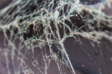 Windshield cracks accident