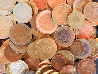 Euro coins money