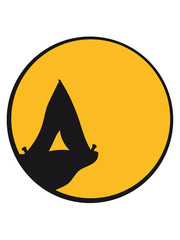 Fototapeta premium Tent camping mountain moon night Cliff