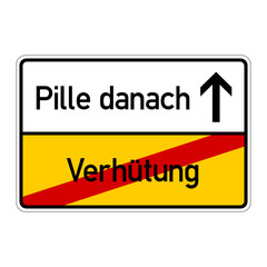 ortsschild verhuetung pille danach I