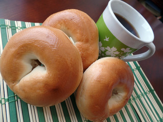 Bagels and coffee