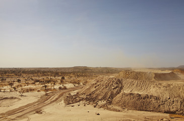 Fototapeta na wymiar open-pit Goldmine in Africa
