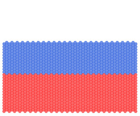 Illustration Russia national flag nation people octagon concept