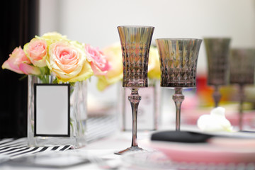 Table set for an event party