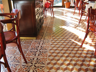 Tile in the cafe