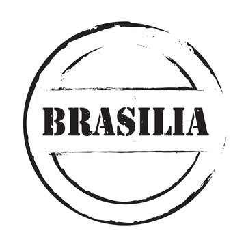 Black vector grunge stamp BRASILIA