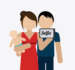 Selfie design, vector illustration.