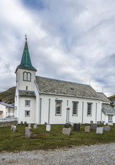 Fototapeta na wymiar Honningsvag Church in Finnmark county, Norway.
