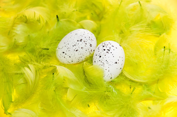 Easter eggs. Decoratins for Easter holiday