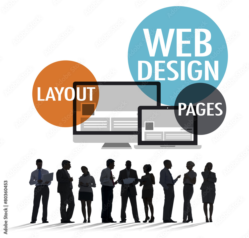 Poster web design content creative website responsive concept