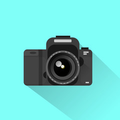 photo camera icon flat design vector