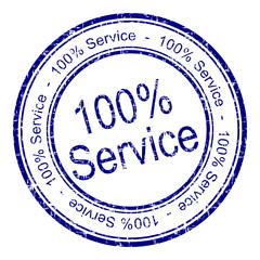 100% Service Stempel