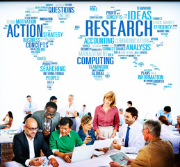 Research Data Facts Information Solutions Exploration Concept
