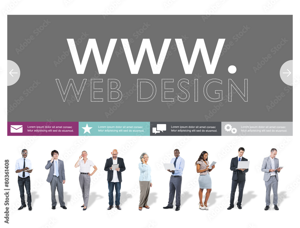 Poster www web design web page website concept
